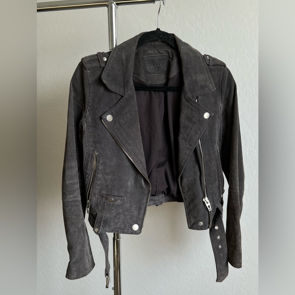 BLANKNYC GREY FAUX LEATHER JACKET